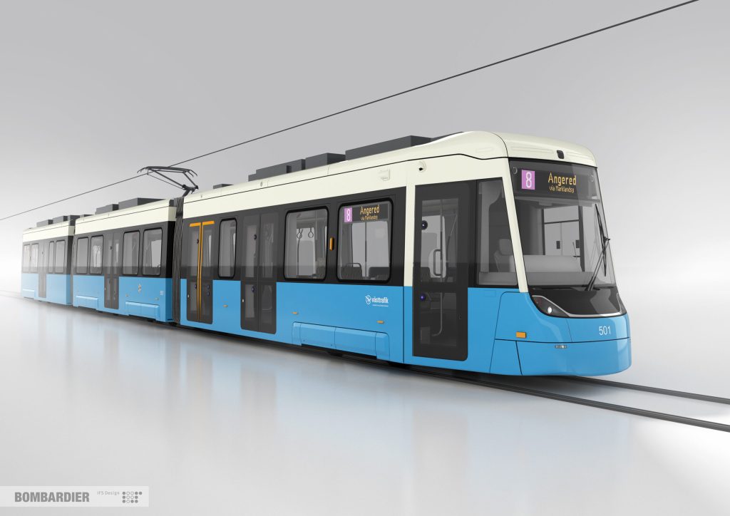 Exteriör höger Spårvagn M33