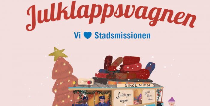 Julklappsvagnen tecknad