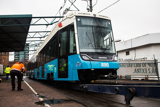 Bild på spårvagn